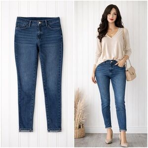 J. Jill Denim 5-Pocket Leggings Jeans Size 10 Blue Ankle Stretch